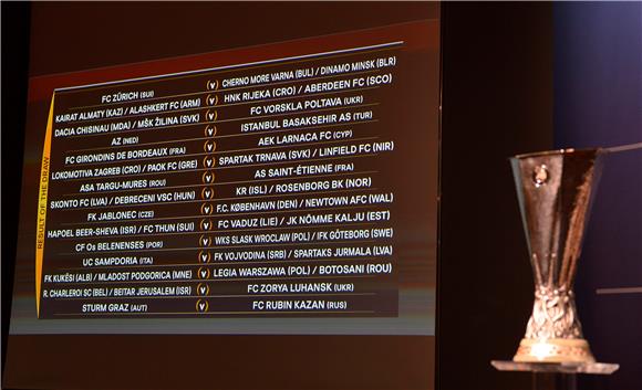 SWITZERLAND SOCCER UEFA EUROPA LEAGUE DRAW