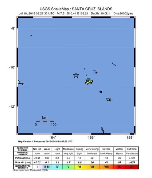 SOLOMON ISLANDS EARTHQUAKE