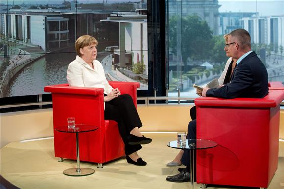 GERMANY MERKEL TELEVISION INTERVIEW