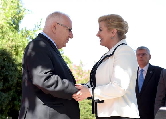 Kolinda Grabar Kitarović s izraelskim predsjednikom Rivlinom