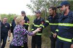 President visits Istrian fire-fighters