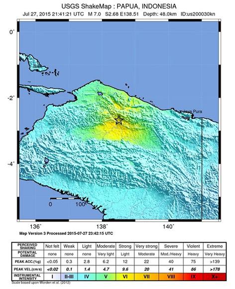 INDONESIA PAPUA EARTHQUAKE