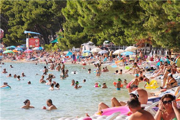 Makarska - velika  smjena turista