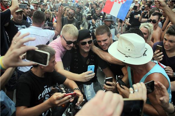 Knin: Dolazak Marka Perkovića Thompsona s bikerima 4. gardijske brigade