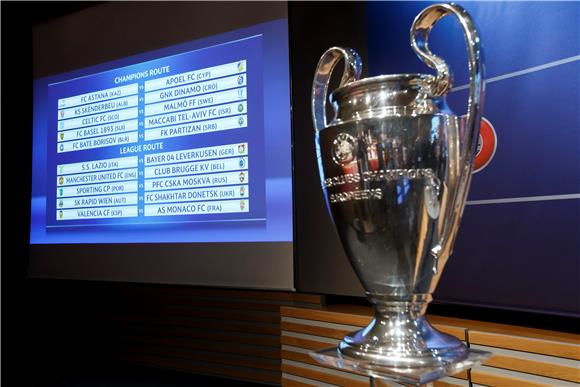 SWITZERLAND SOCCER UEFA CHAMPIONS LEAGUE PLAYOFF ROUND DRAW