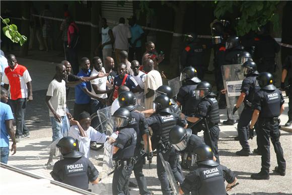 SPAIN MIGRATION SALOU REFUGEES PROTEST