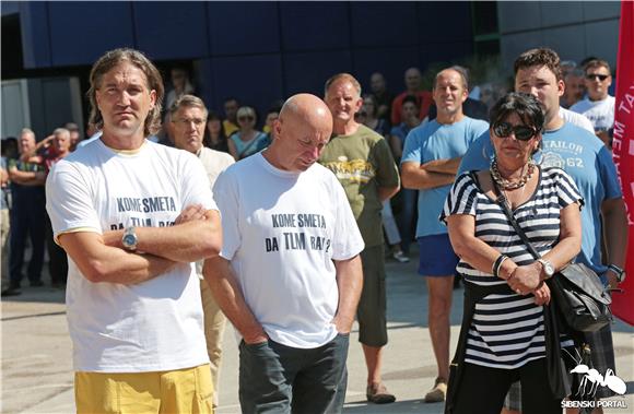 Šibenik: Prosvjed radnika TLM-ovih tvornica 