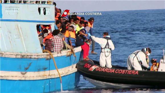 AT SEA ITALY MIGRATION CRISIS