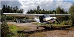 SWEDEN LIGHT PLANE LANDS ON HIGHWAY