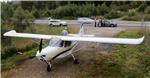 SWEDEN LIGHT PLANE LANDS ON HIGHWAY