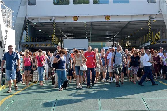 Zadar u kolovozu s više dolazaka i noćenja