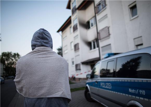 GERMANY MIGRANT HOME FIRE