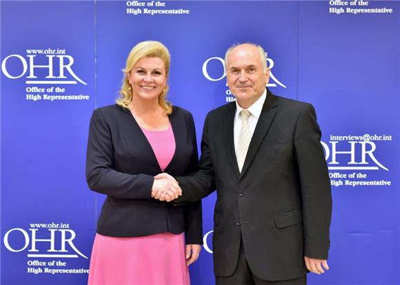 Croatian president meets with international High Representative in Bosnia