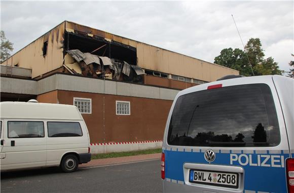 GERMANY CRIME FIRE REFUGEE SHELTER