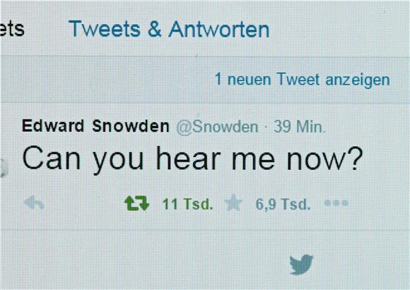 Snowden na Twitteru: Možete li me sada čuti?