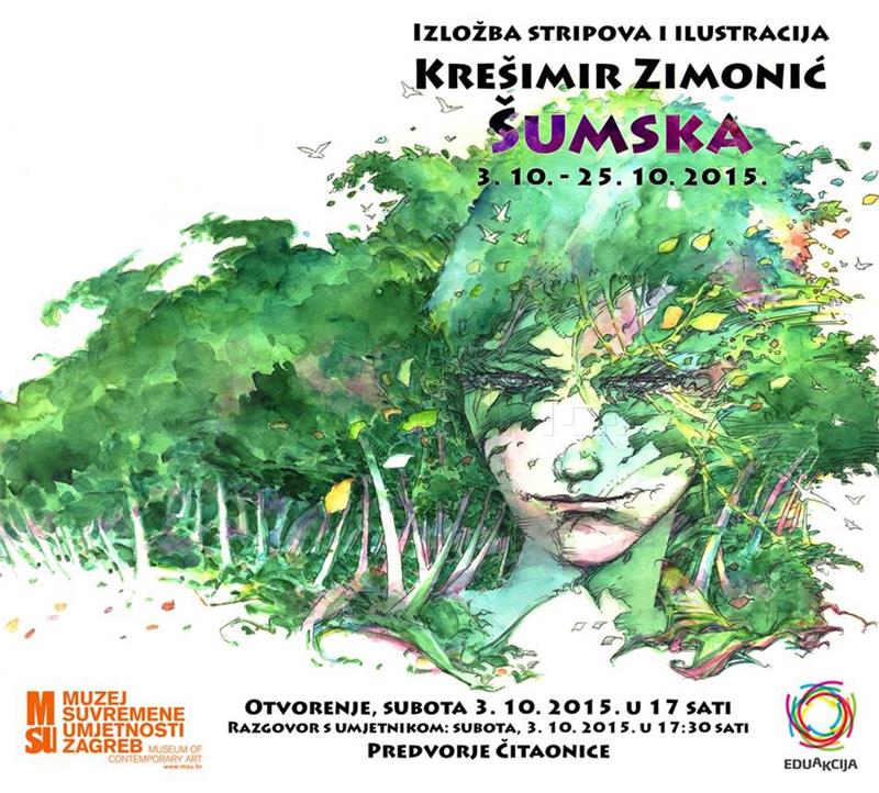 Izložba ilustracija i stripova "Šumska " Krešimira Zimonića