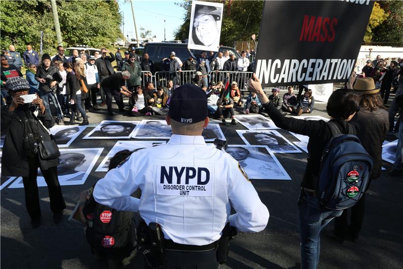 USA NEW YORK RIKERS ISLAND PROTEST