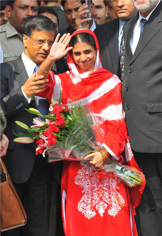 INDIA DEAF MUTE WOMAN GEETA LANDED IN DELHI