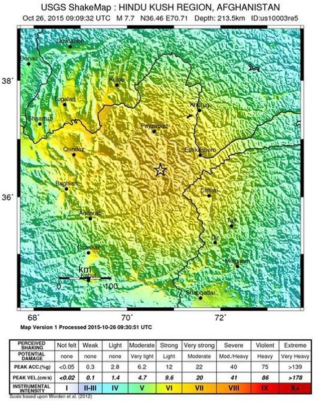 Potres magnitude 7,5 pogodio sjeverni Afganistan, stotine ozlijeđene