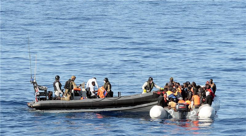 AT SEA MEDITERRANEAN MIGRATION REFUGEES