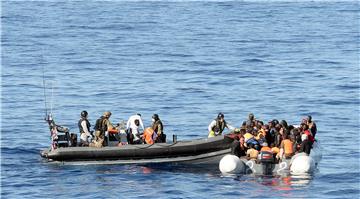 AT SEA MEDITERRANEAN MIGRATION REFUGEES