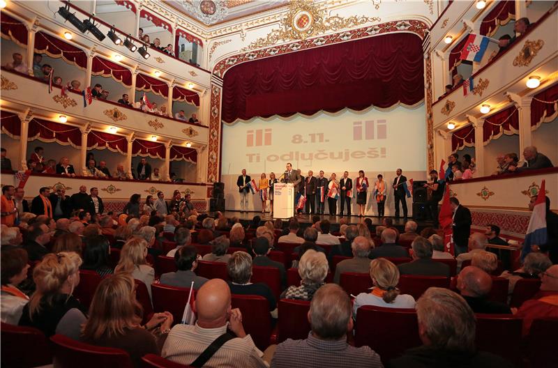 IZBORI 2015. Koalicija 'Hrvatska raste' održala predizborni skup u Šibeniku