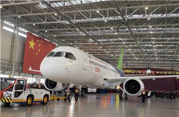 CHINA AIR TRANPSORT FIRST C919 ROLL OFF