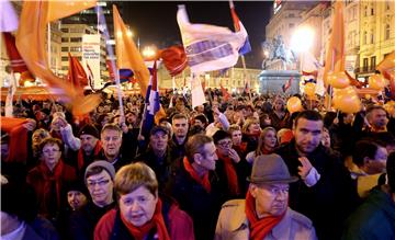 IZBORI 2015. Zagreb: Središnji predizborni skup koalicije 'Hrvatska raste'