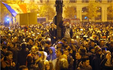 ROMANIA CLUB FIRE PROTEST