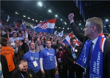 IZBORI 2015.  Završni predizborni skup Domoljubne koalicije u Areni Zagreb