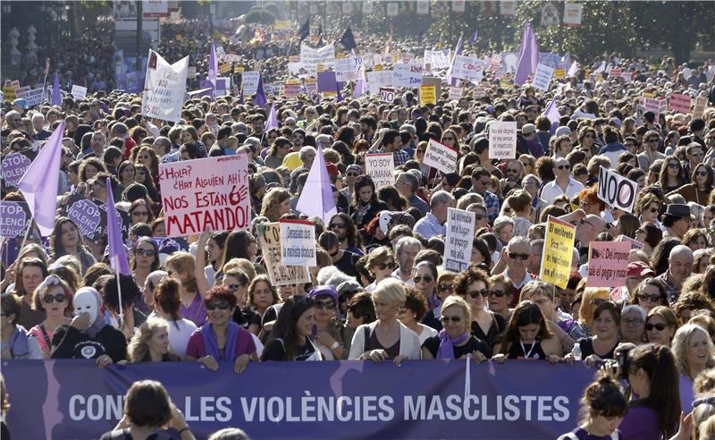 SPAIN JUSTICE VIOLENCE AGAINST WOMEN PROTEST