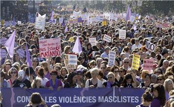 SPAIN JUSTICE VIOLENCE AGAINST WOMEN PROTEST