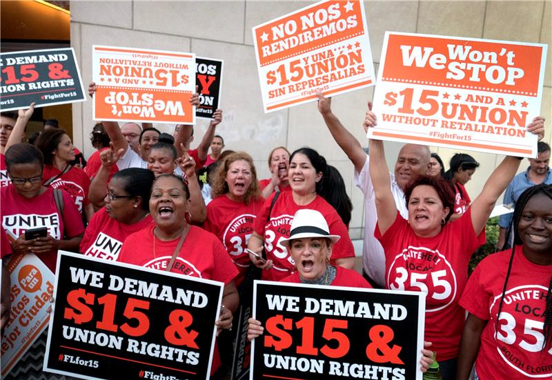 USA LIVING WAGE RALLY MIAMI