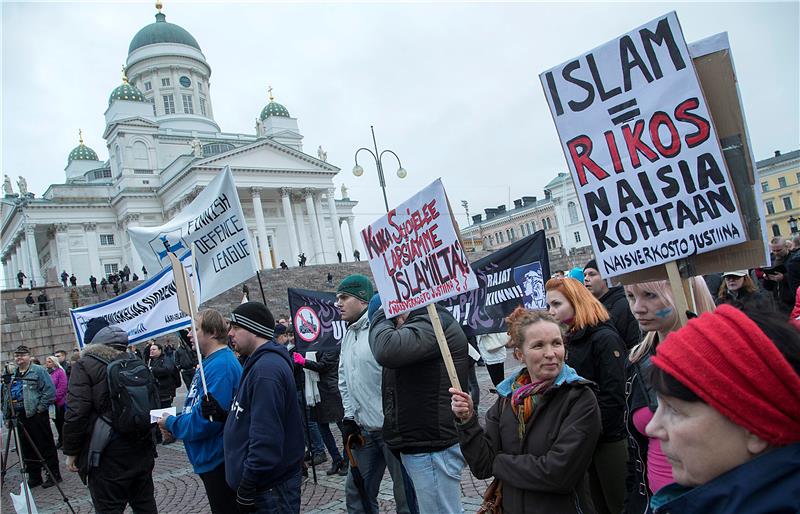 FINLAND DEMONSTRATION MUSLIM GO HOME