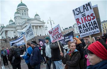 FINLAND DEMONSTRATION MUSLIM GO HOME