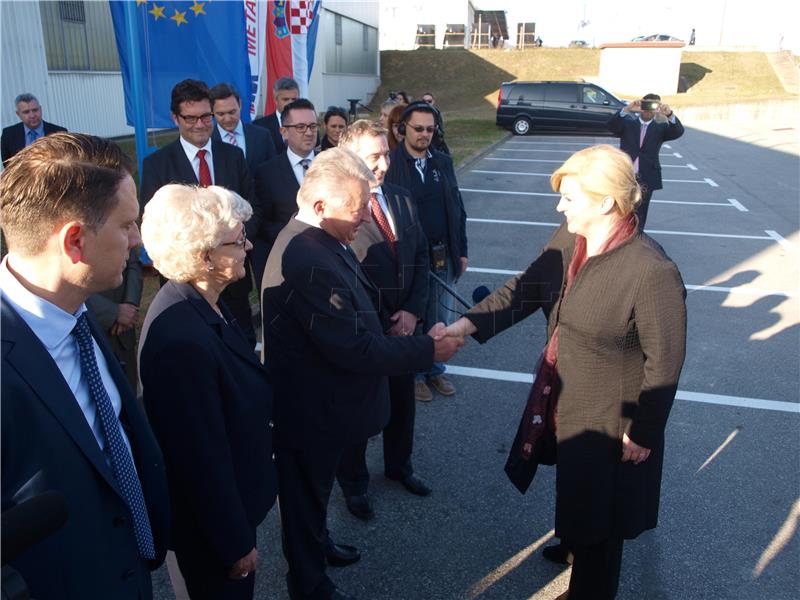 Kolinda Grabar-Kitarović na svečanosti dovršetka projekta izgradnje pogona u Brezničkom Humu 