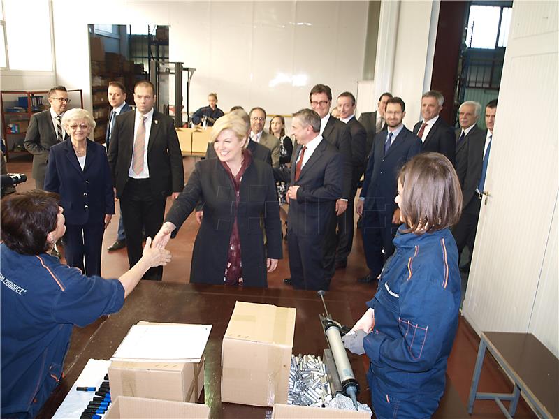 Kolinda Grabar-Kitarović na svečanosti dovršetka projekta izgradnje pogona u Brezničkom Humu 