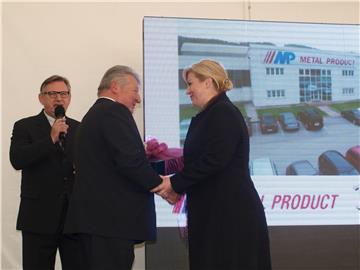 Kolinda Grabar-Kitarović na svečanosti dovršetka projekta izgradnje pogona u Brezničkom Humu 