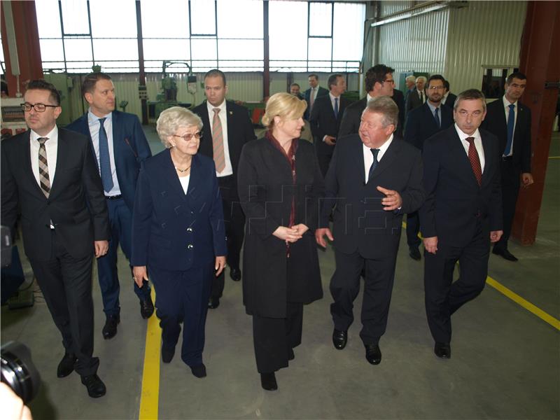 Kolinda Grabar-Kitarović na svečanosti dovršetka projekta izgradnje pogona u Brezničkom Humu 