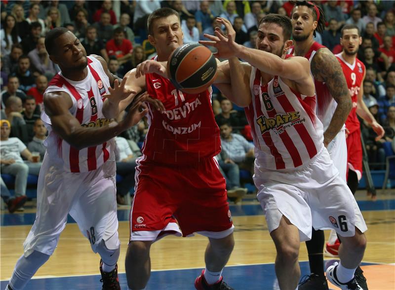 Euroliga: Cedevita - Olympiakos 19.11.2015.