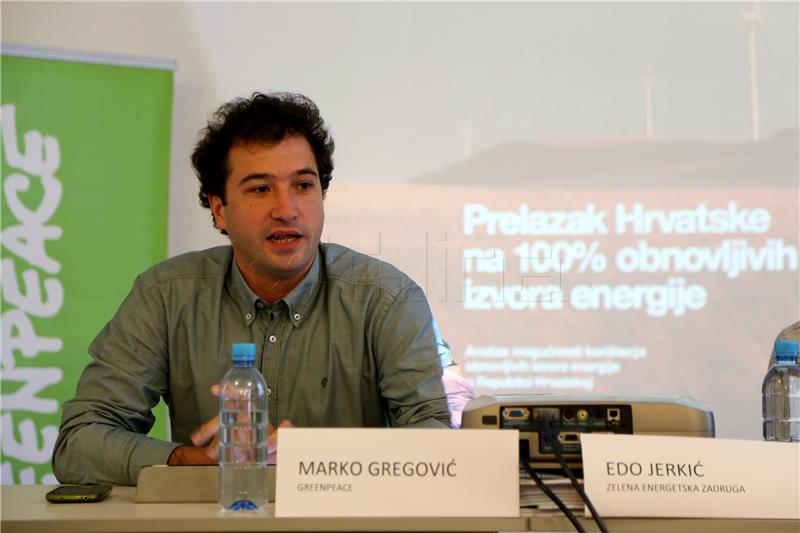 Greenpeace: Za 13 milijardi eura Hrvatska može potpuno prijeći na vlastite izvore energije