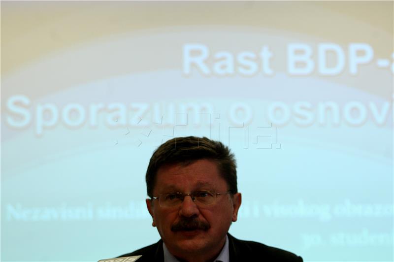 Konferencija za medije Sindikata znanosti na temu "Rast BDP-a i povećanje osnovice za isplatu plaća u javnom sektoru"