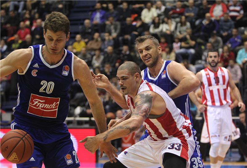 Utakmica 12. kola regionalne ABA lige : Crvena Zvezda - Cibona 75:58