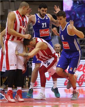 Utakmica 12. kola regionalne ABA lige : Crvena Zvezda - Cibona 75:58