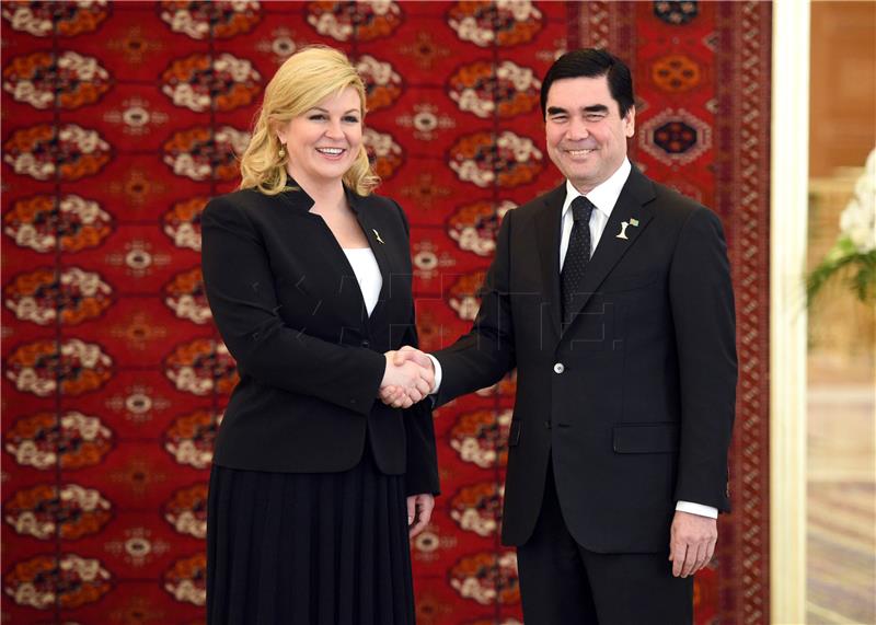 President Grabar-Kitarovic on working visit to Turkmenistan