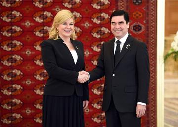 President Grabar-Kitarovic on working visit to Turkmenistan