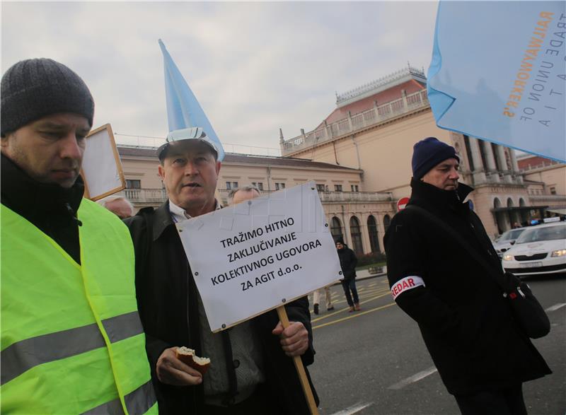 Prosvjed željezničarskih sindikata