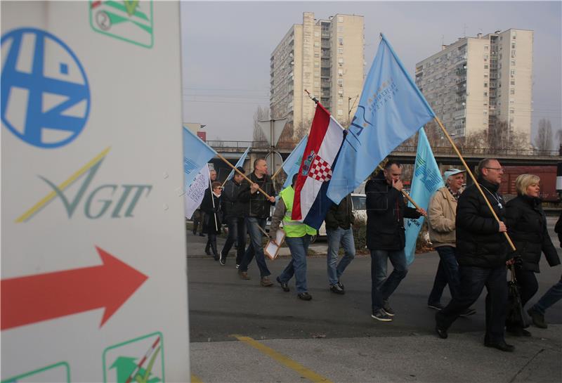 Prosvjed željezničarskih sindikata