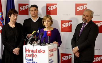 Konferencija za medije koalicije Hrvatska raste u sjedištu SDP-a