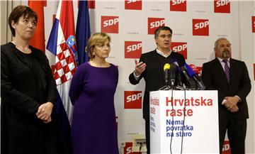 Konferencija za medije koalicije Hrvatska raste u sjedištu SDP-a